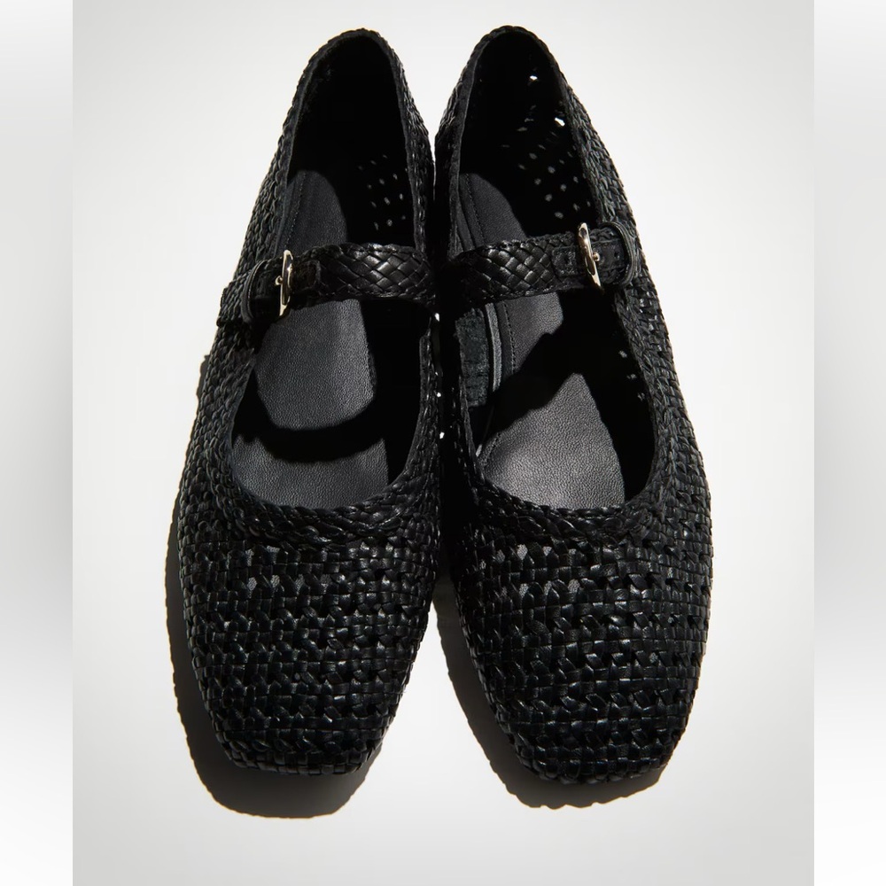 NEW H&M Leather Mary Jane Flats (8)